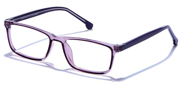 GRAVIATE by Coolwinks E17A6467 Glossy Purple Full Frame Rectangle Eyeglasses for Women-PURPLE-1