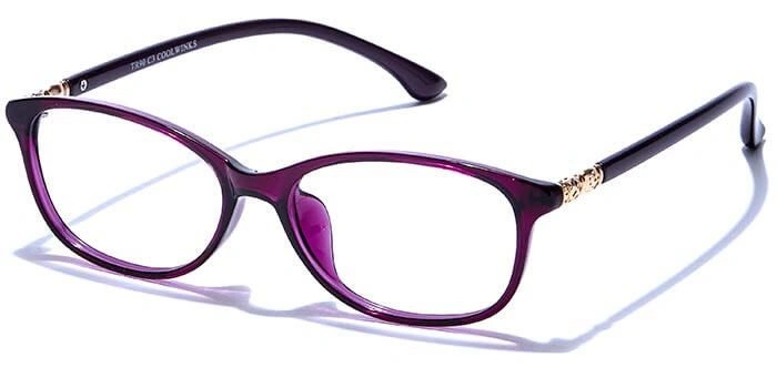 GRAVIATE by Coolwinks E17A6583 Glossy Purple Full Frame Rectangle Eyeglasses for Women-PURPLE-1