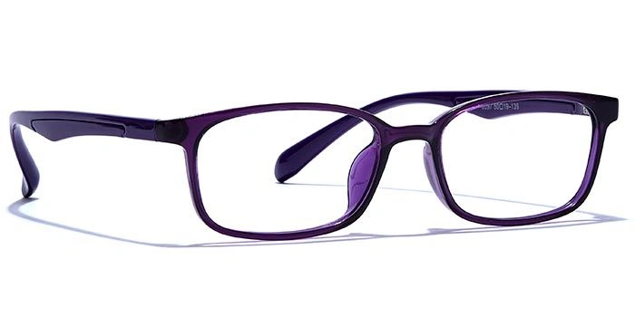 GRAVIATE by Coolwinks E17A6595 Glossy Purple Full Frame Rectangle Eyeglasses for Women-PURPLE-2