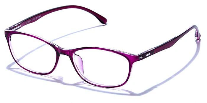 GRAVIATE by Coolwinks E17A6597 Glossy Purple Full Frame Rectangle Eyeglasses for Women-PURPLE-1