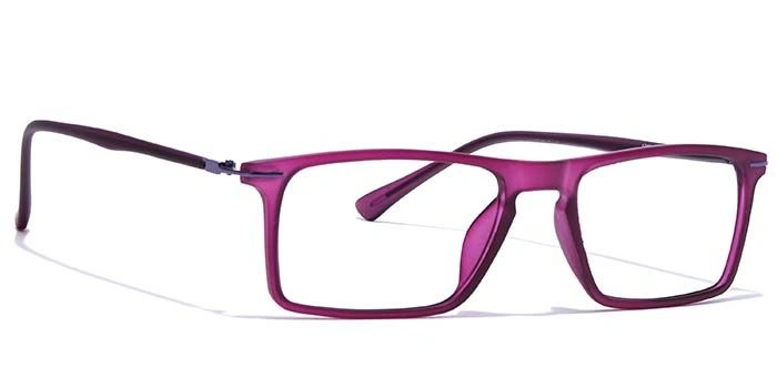 GRAVIATE by Coolwinks E17A7405 Matte Purple Full Frame Rectangle Eyeglasses for Women-PURPLE-2