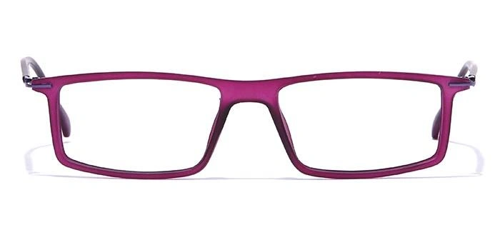 GRAVIATE by Coolwinks E17A7414 Matte Purple Full Frame Rectangle Eyeglasses for Women-