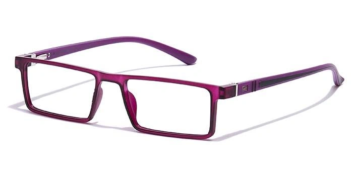 GRAVIATE by Coolwinks E17B7072 Matte Purple Full Frame Rectangle Eyeglasses for Women-PURPLE-1