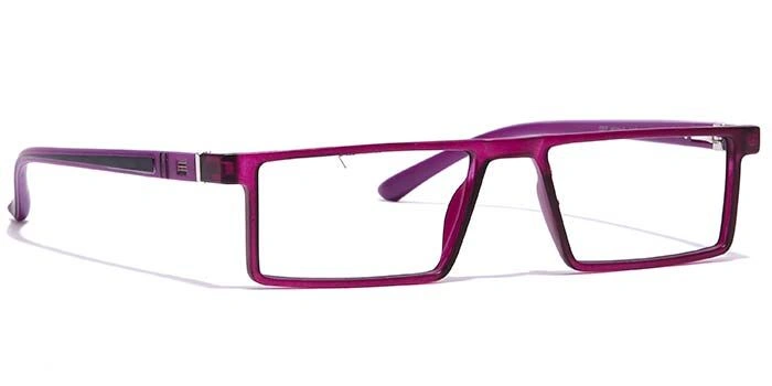 GRAVIATE by Coolwinks E17B7081 Matte Purple Full Frame Rectangle Eyeglasses for Women-PURPLE-2