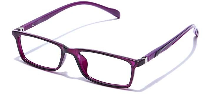 GRAVIATE by Coolwinks E17B7671 Glossy Purple Full Frame Rectangle Eyeglasses for Women-PURPLE-1