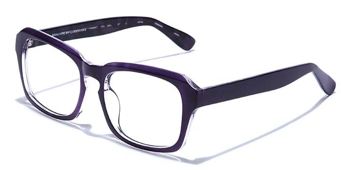 GRAVIATE by Coolwinks E20A7494 Glossy Purple Full Frame Retro Square Eyeglasses for Men and Women-PURPLE-1