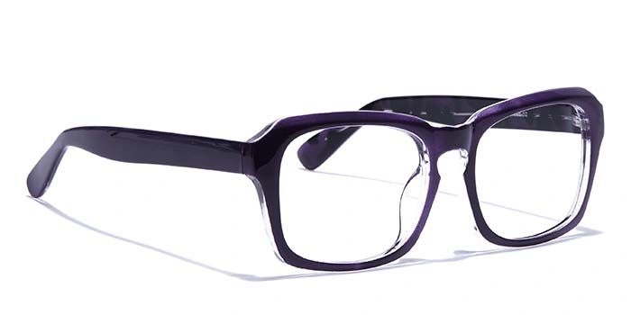 GRAVIATE by Coolwinks E20A7494 Glossy Purple Full Frame Retro Square Eyeglasses for Men and Women-PURPLE-2