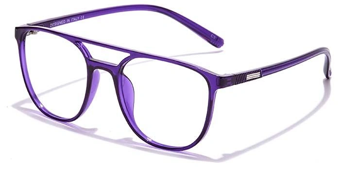 GRAVIATE by Coolwinks E17A6955 Glossy Purple Full Frame Retro Square Eyeglasses for Women-PURPLE-1