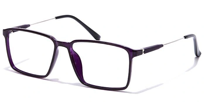 GRAVIATE by Coolwinks E17A7086 Glossy Purple Full Frame Retro Square Eyeglasses for Women-PURPLE-1