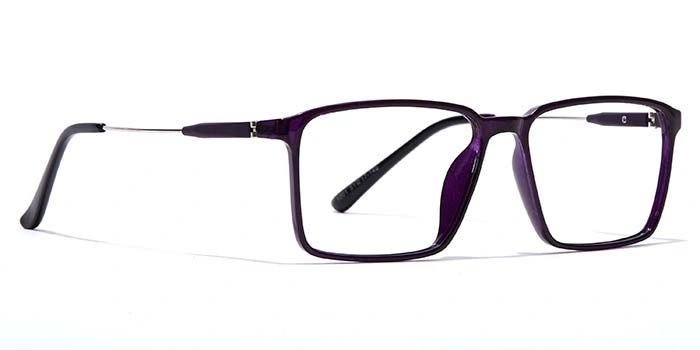 GRAVIATE by Coolwinks E17A7086 Glossy Purple Full Frame Retro Square Eyeglasses for Women-PURPLE-2