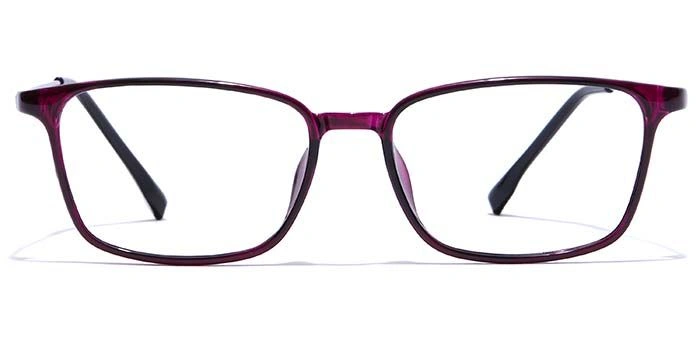 GRAVIATE by Coolwinks E17A7450 Glossy Purple Full Frame Retro Square Eyeglasses for Women-