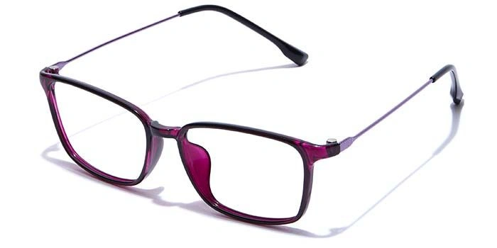 GRAVIATE by Coolwinks E17A7450 Glossy Purple Full Frame Retro Square Eyeglasses for Women-PURPLE-1