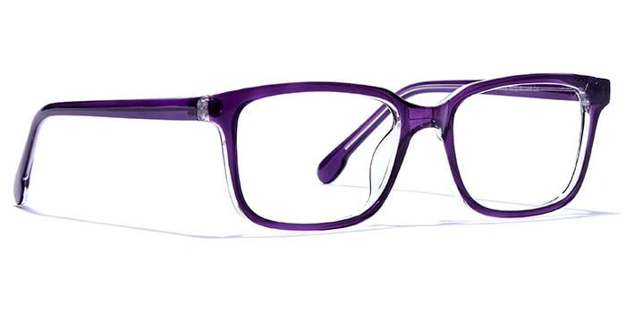 GRAVIATE by Coolwinks E17B6471 Glossy Purple Full Frame Retro Square Eyeglasses for Women-PURPLE-2