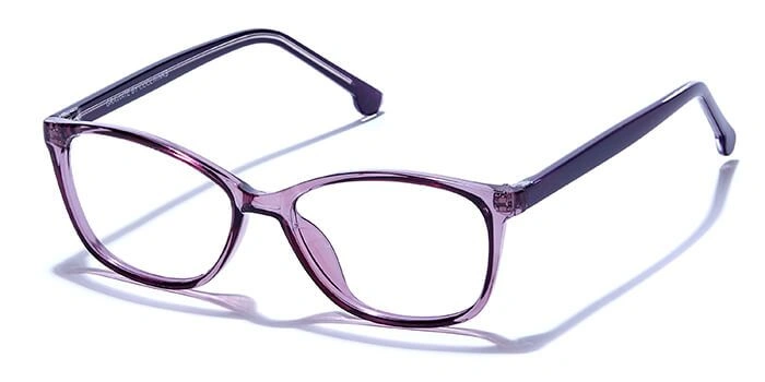 GRAVIATE by Coolwinks E17C6466 Glossy Purple Full Frame Retro Square Eyeglasses for Women-PURPLE-1