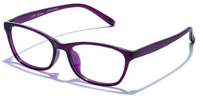 GRAVIATE by Coolwinks E17C6581 Glossy Purple Full Frame Retro Square Eyeglasses for Women-PURPLE-1