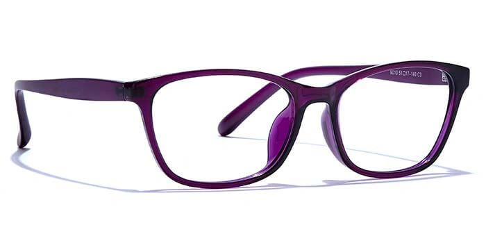 GRAVIATE by Coolwinks E17C6581 Glossy Purple Full Frame Retro Square Eyeglasses for Women-PURPLE-2