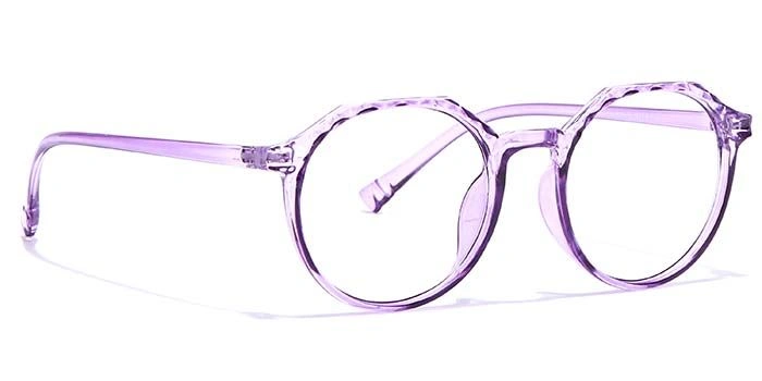 GRAVIATE by Coolwinks E17A7311 Glossy Purple Full Frame Round Eyeglasses for Women-PURPLE-2