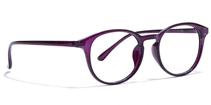 GRAVIATE by Coolwinks E17A7347 Glossy Purple Full Frame Round Eyeglasses for Women-PURPLE-2