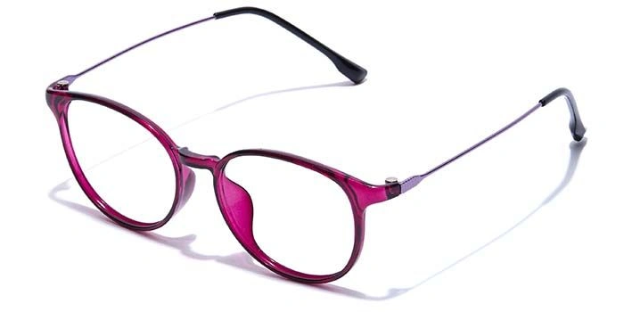 GRAVIATE by Coolwinks E17A7451 Glossy Purple Full Frame Round Eyeglasses for Women-PURPLE-1