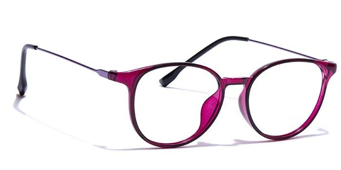 GRAVIATE by Coolwinks E17A7451 Glossy Purple Full Frame Round Eyeglasses for Women-PURPLE-2