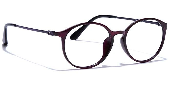 GRAVIATE by Coolwinks E17A7486 Glossy Purple Full Frame Round Eyeglasses for Women-PURPLE-2