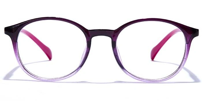 GRAVIATE by Coolwinks E17A7678 Glossy Purple Full Frame Round Eyeglasses for Women-