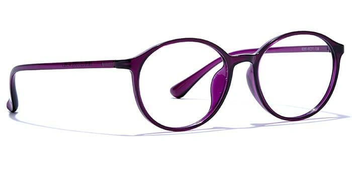 GRAVIATE by Coolwinks E17B6593 Glossy Purple Full Frame Round Eyeglasses for Women-PURPLE-2