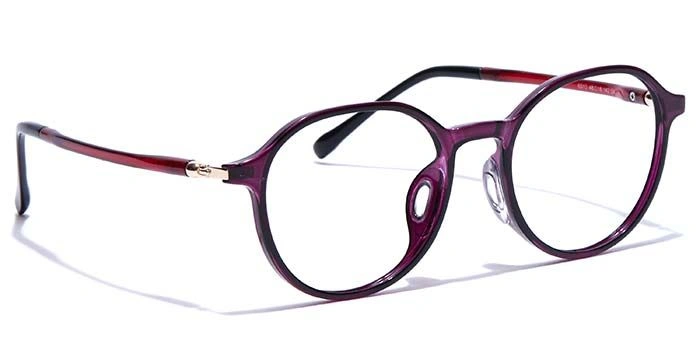 GRAVIATE by Coolwinks E17B7467 Glossy Purple Full Frame Round Eyeglasses for Women-PURPLE-2