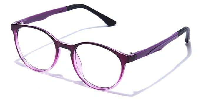 GRAVIATE by Coolwinks E17B7663 Glossy Purple Full Frame Round Eyeglasses for Women-PURPLE-1