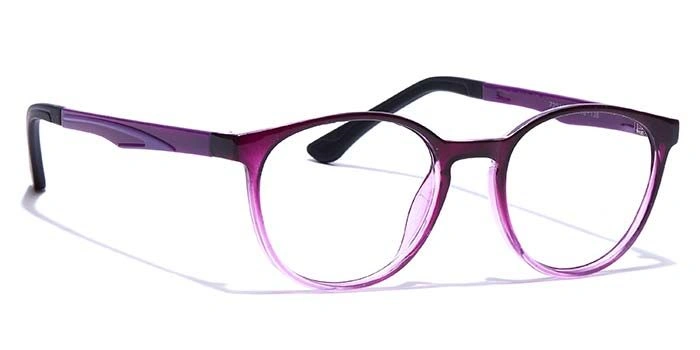 GRAVIATE by Coolwinks E17B7663 Glossy Purple Full Frame Round Eyeglasses for Women-PURPLE-2