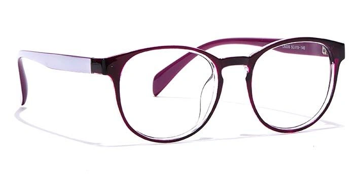 GRAVIATE by Coolwinks E17C6998 Glossy Purple Full Frame Round Eyeglasses for Women-PURPLE-2