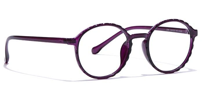 GRAVIATE by Coolwinks E17C7297 Glossy Purple Full Frame Round Eyeglasses for Women-PURPLE-2