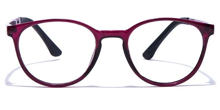 GRAVIATE by Coolwinks E17C7661 Glossy Purple Full Frame Round Eyeglasses for Women-