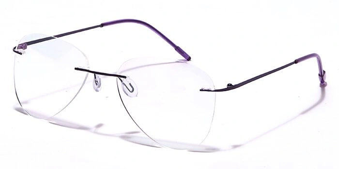 GRAVIATE by Coolwinks E17C5885 Glossy Purple Rimless Pilot Eyeglasses for Women-PURPLE-1