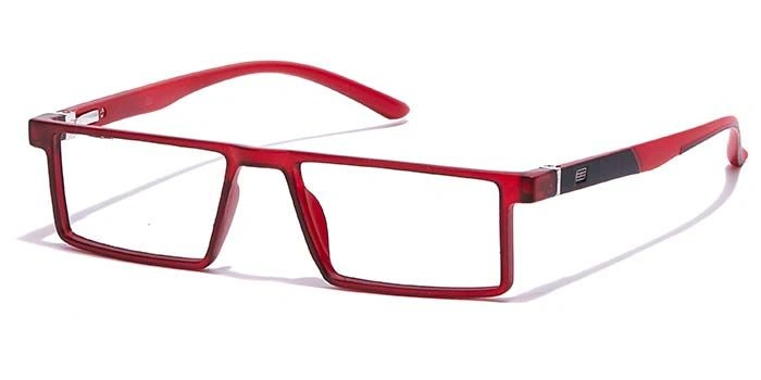 GRAVIATE by Coolwinks E21A7069 Matte Red Full Frame Rectangle Eyeglasses for Men and Women-RED-1