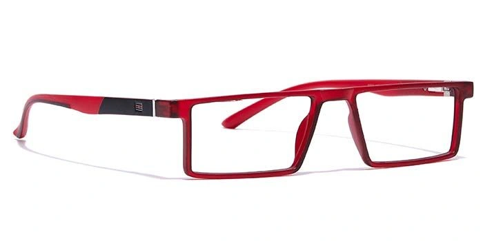 GRAVIATE by Coolwinks E21A7069 Matte Red Full Frame Rectangle Eyeglasses for Men and Women-RED-2