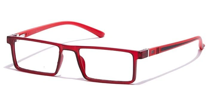 GRAVIATE by Coolwinks E21A7072 Matte Red Full Frame Rectangle Eyeglasses for Men and Women-RED-1