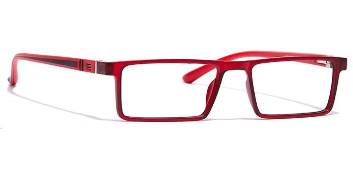 GRAVIATE by Coolwinks E21A7072 Matte Red Full Frame Rectangle Eyeglasses for Men and Women-RED-2