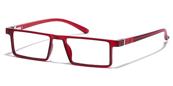 GRAVIATE by Coolwinks E21A7075 Matte Red Full Frame Rectangle Eyeglasses for Men and Women-RED-1