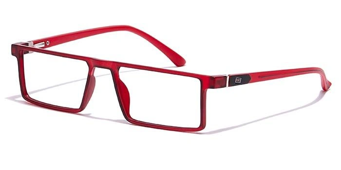 GRAVIATE by Coolwinks E21A7078 Matte Red Full Frame Rectangle Eyeglasses for Men and Women-RED-1