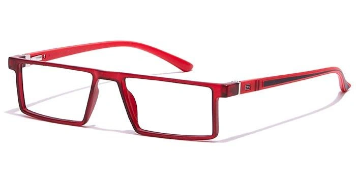 GRAVIATE by Coolwinks E21A7081 Matte Red Full Frame Rectangle Eyeglasses for Men and Women-RED-1