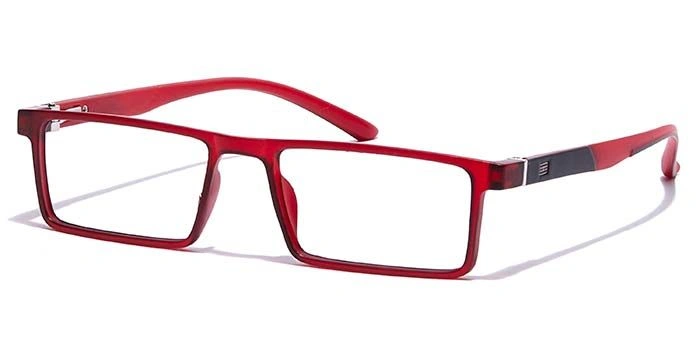 GRAVIATE by Coolwinks E21A7084 Matte Red Full Frame Rectangle Eyeglasses for Men and Women-RED-1