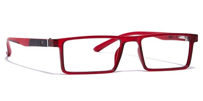 GRAVIATE by Coolwinks E21A7084 Matte Red Full Frame Rectangle Eyeglasses for Men and Women-RED-2