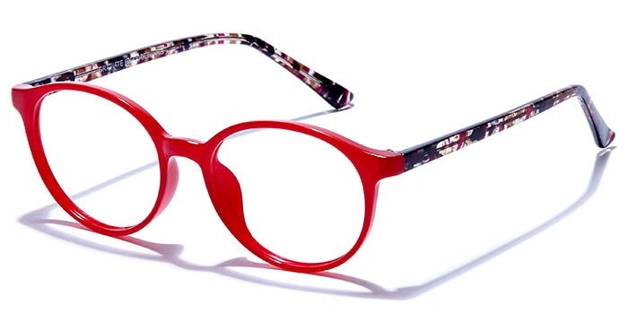 GRAVIATE by Coolwinks E21C6449 Glossy Red Full Frame Round Eyeglasses for Kids-RED-1