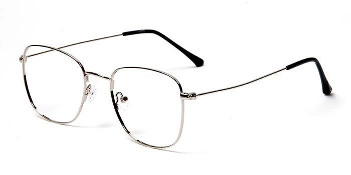 GRAVIATE by Coolwinks E10A5704 Glossy Silver Full Frame Retro Square Eyeglasses for Men and Women-SILVER-1