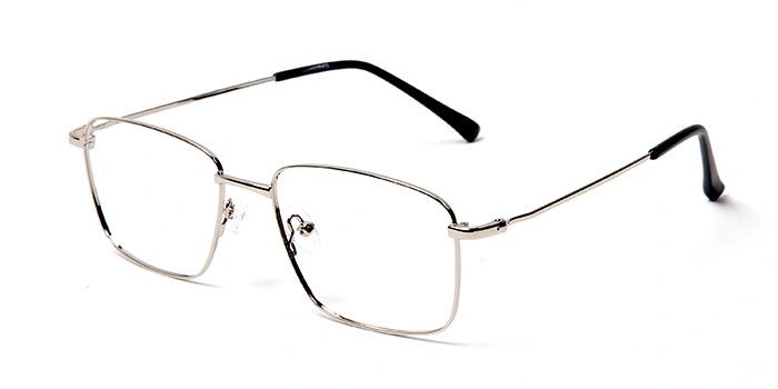 GRAVIATE by Coolwinks E10A5713 Glossy Silver Full Frame Retro Square Eyeglasses for Men and Women-SILVER-1