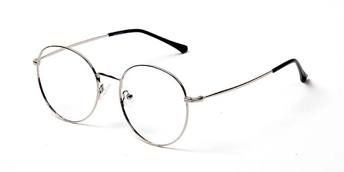 GRAVIATE by Coolwinks E10A5711 Glossy Silver Full Frame Round Eyeglasses for Men and Women-SILVER-1