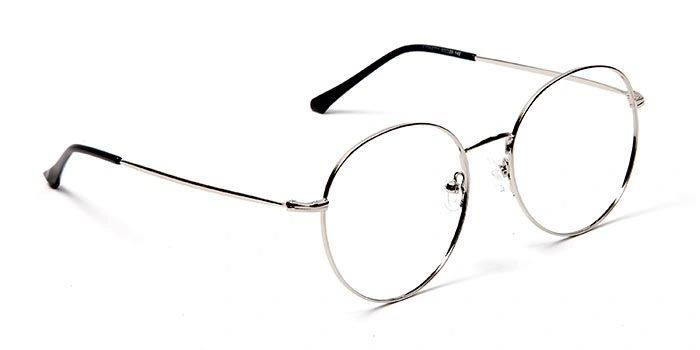 GRAVIATE by Coolwinks E10A5711 Glossy Silver Full Frame Round Eyeglasses for Men and Women-SILVER-2