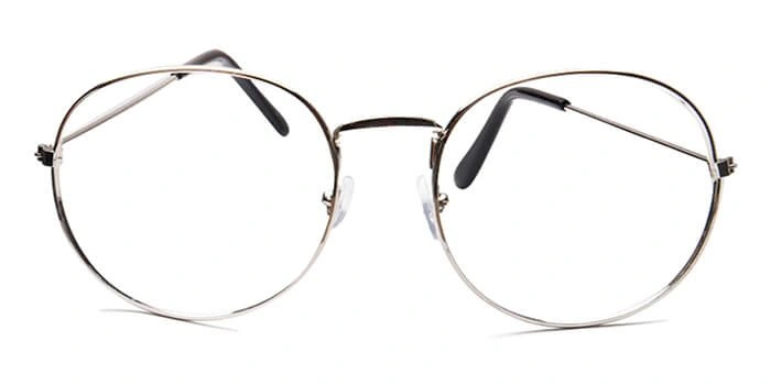 GRAVIATE by Coolwinks E10A6553 Glossy Silver Full Frame Round Eyeglasses for Men and Women-