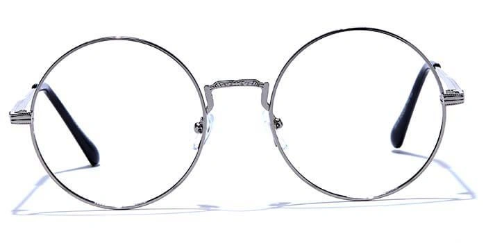 GRAVIATE by Coolwinks E10A6602 Glossy Silver Full Frame Round Eyeglasses for Men and Women-